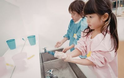 Hygiene and cleaning at child Preschool
