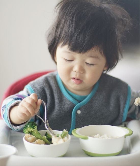 Fresh food prepared for children at child Preschool